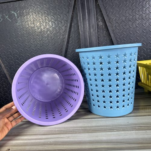 Plastic Dustbin Basket Star Round - 1 piece