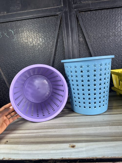 Plastic Dustbin Basket Star Round - 1 piece