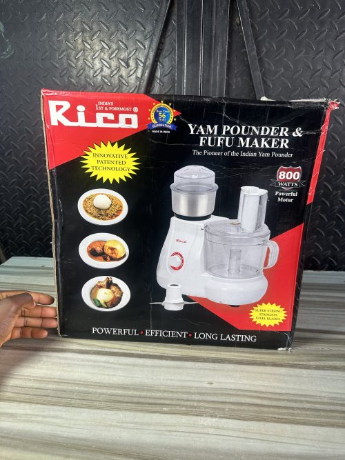 Rico HEAVY DUTY Yam Pounder & Fufu Maker - 800Watts