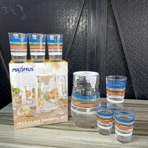 Maximus Glass Cup and Jug – 7 pcs Set