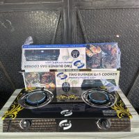 SMP Glass Table Double Gas Burner Infrared with Auto Ignition – GC1008